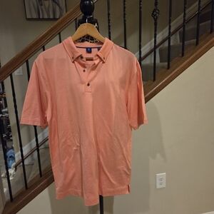 FJ Footjot Men's Peach Polo Shirt L